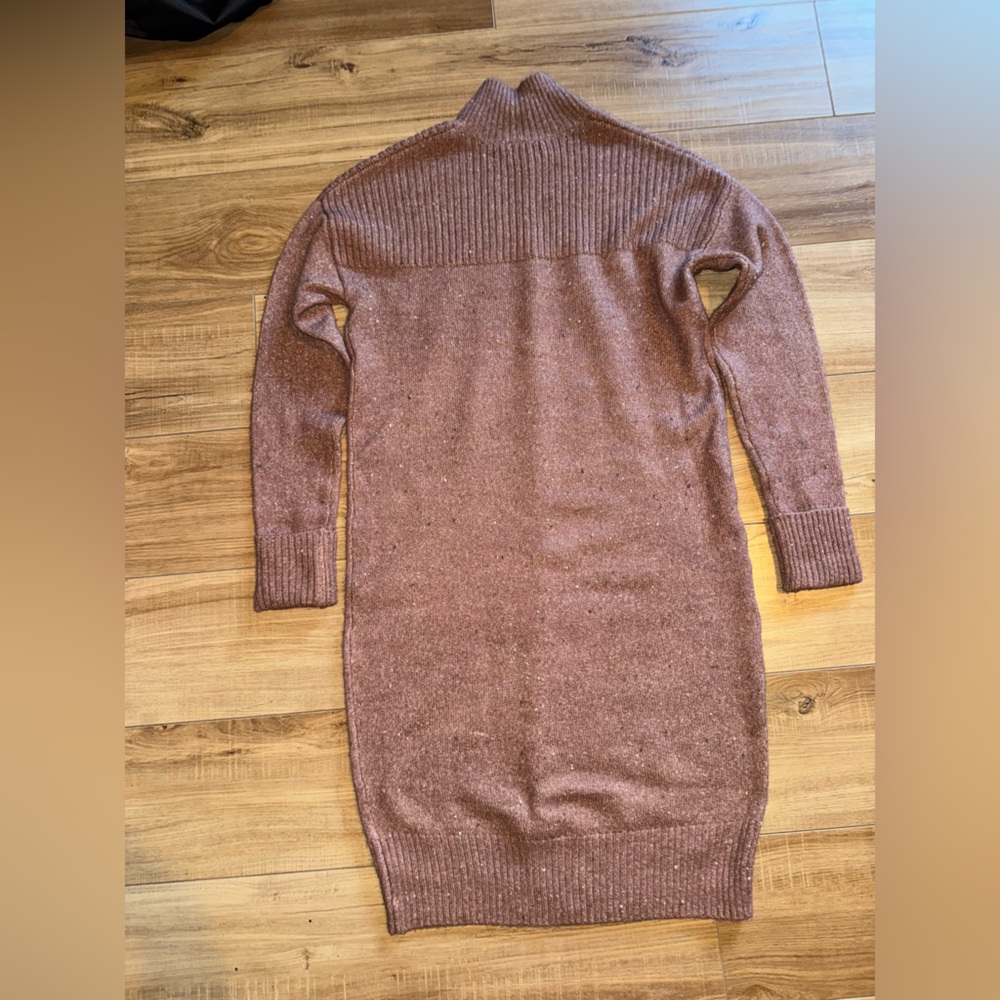 RW&CO. Dusty Rose Cowl Neck Sweater Dress